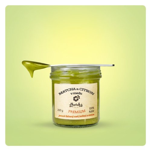 Matcha/citron v medu - Velikost balení: 200g
