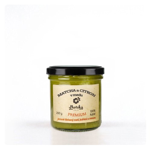 Matcha/citron v medu - Velikost balení: 200g